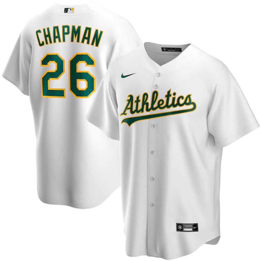 Youth Oakland Athletics #26 Matt Chapman Nike White Home Replica Player MLB Jerseys->youth mlb jersey->Youth Jersey